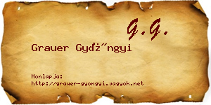 Grauer Gyöngyi névjegykártya