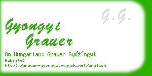 gyongyi grauer business card